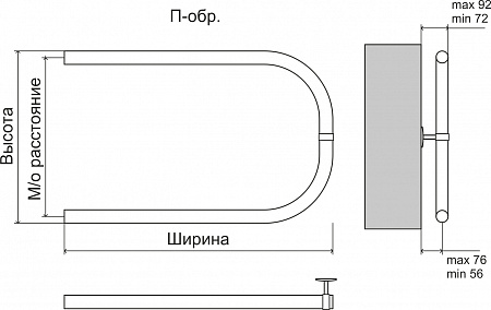 П-обр БШ 500х400 Полотенцесушитель  TERMINUS Минеральные Воды - фото 3